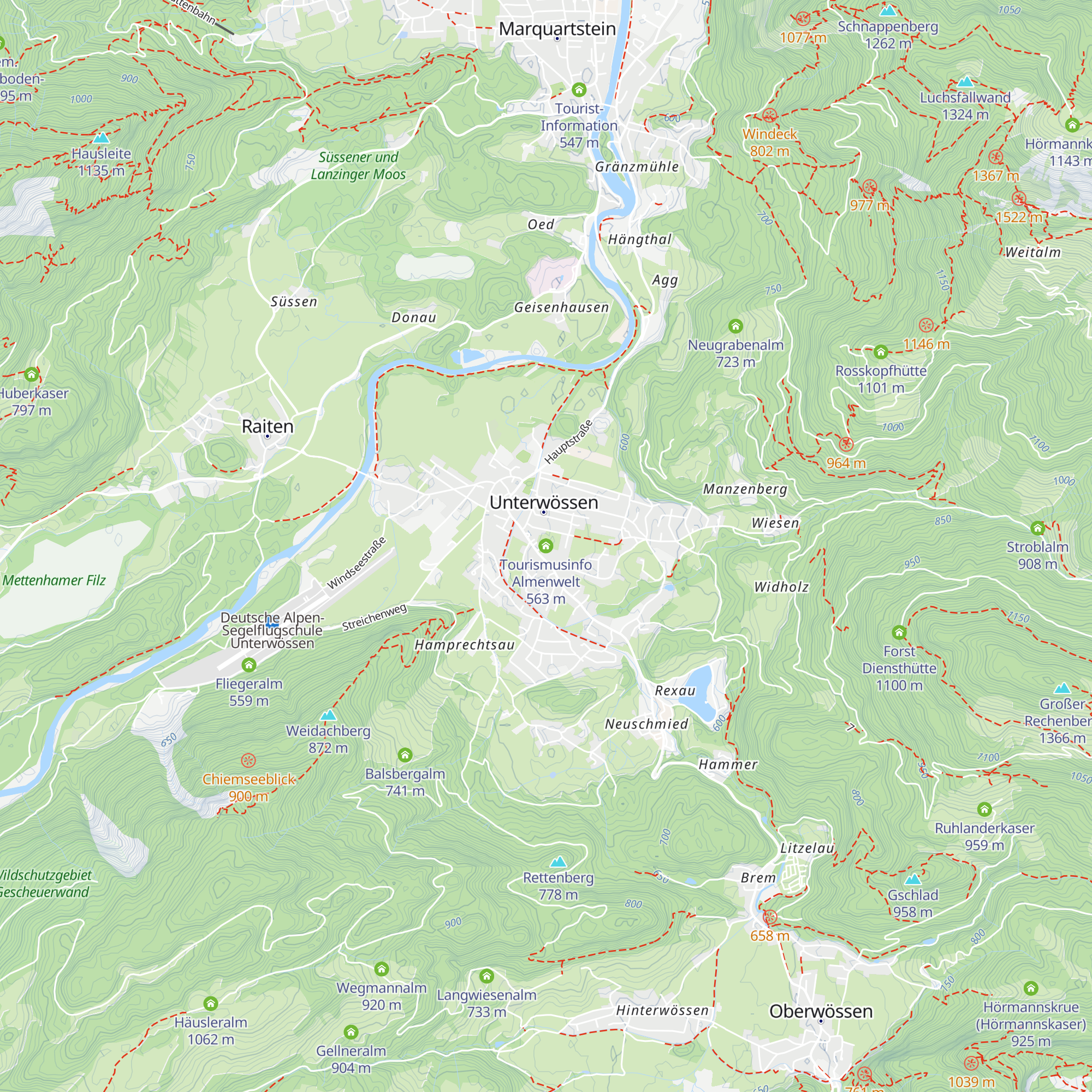 Tourismusinfo Almenwelt map