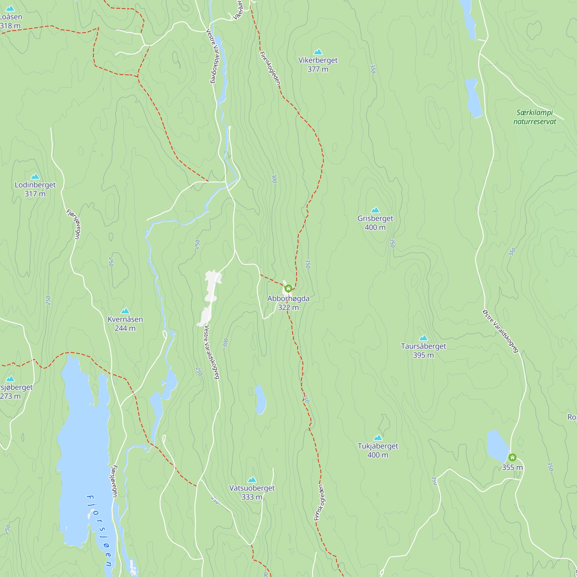 Abborhøgda map