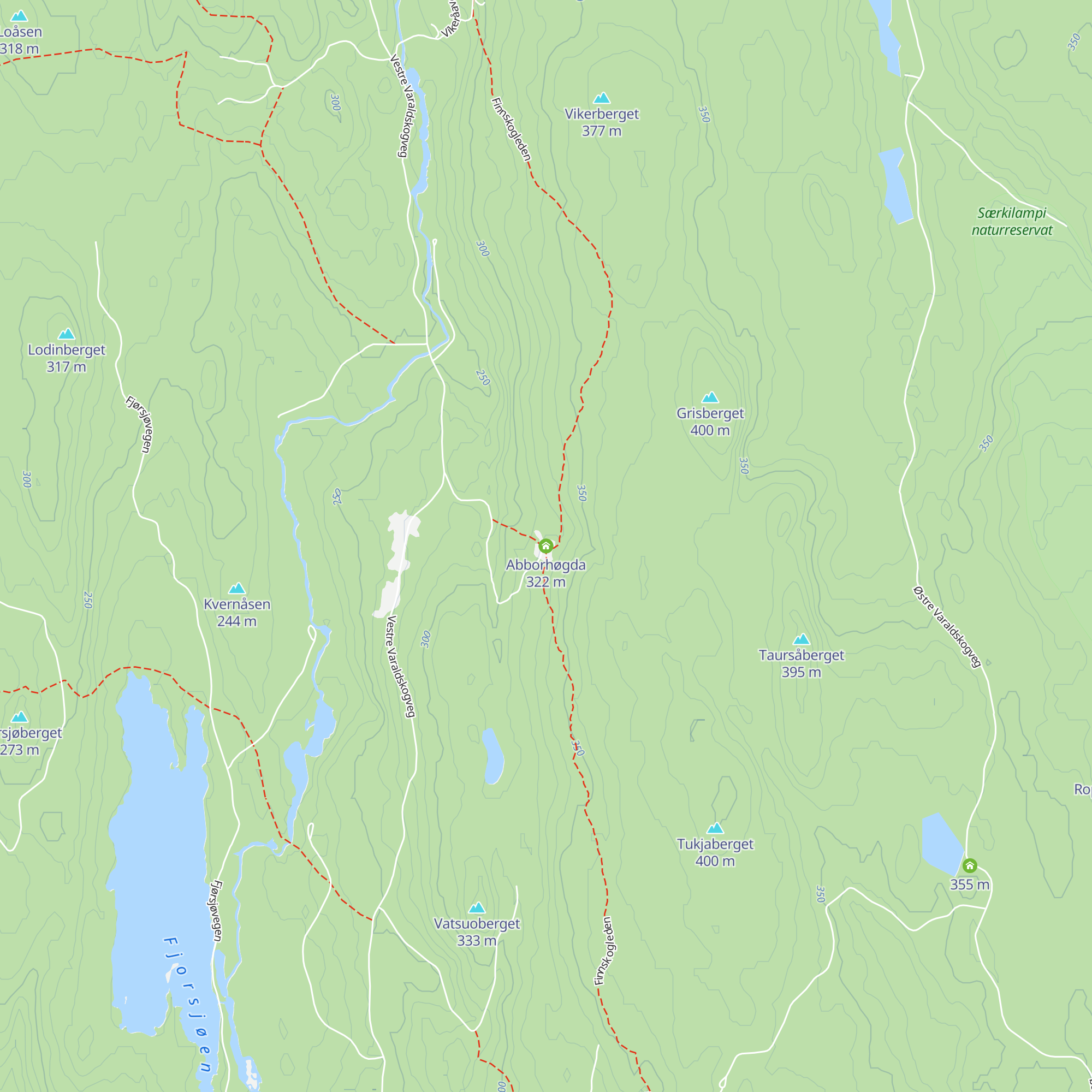 Abborhøgda map