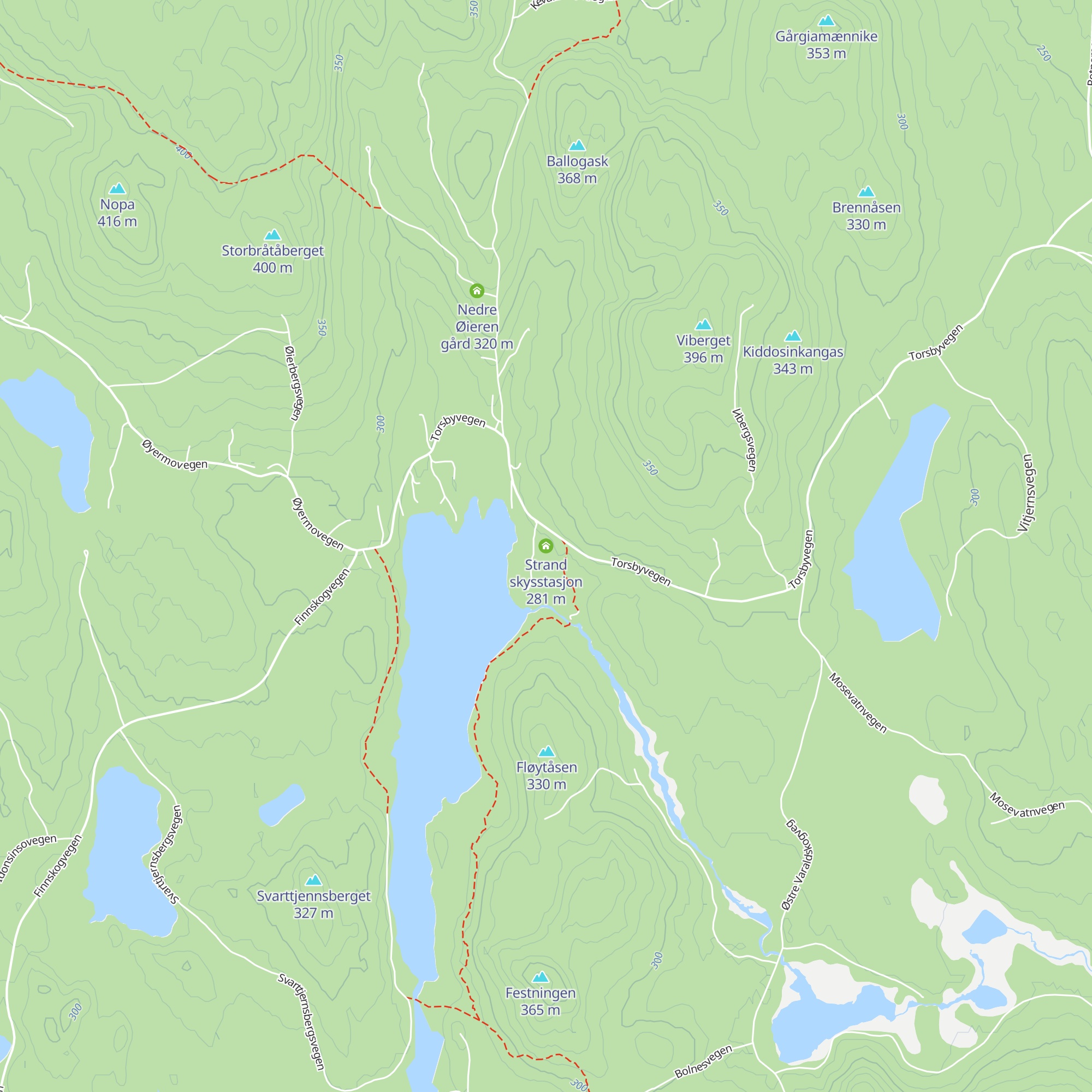Strand skysstasjon map