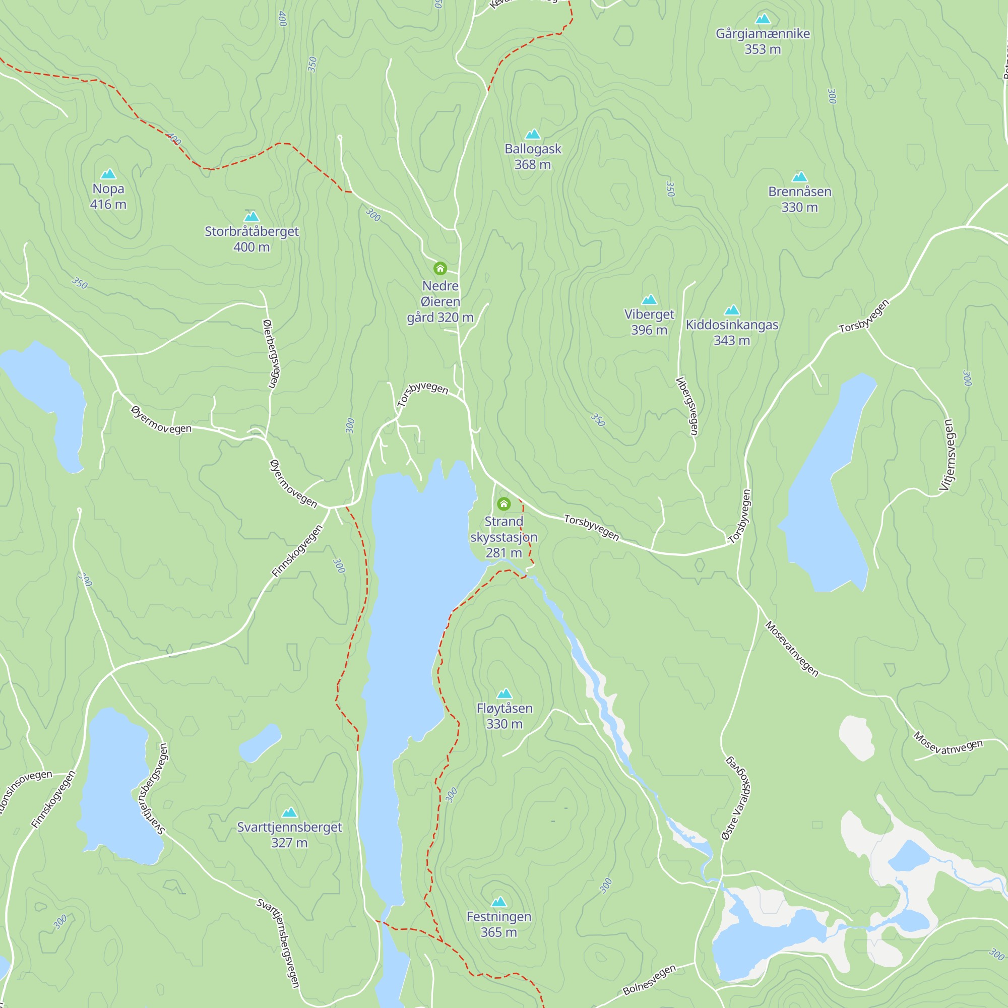 Strand skysstasjon map