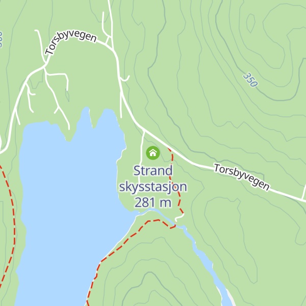 Map of Strand skysstasjon