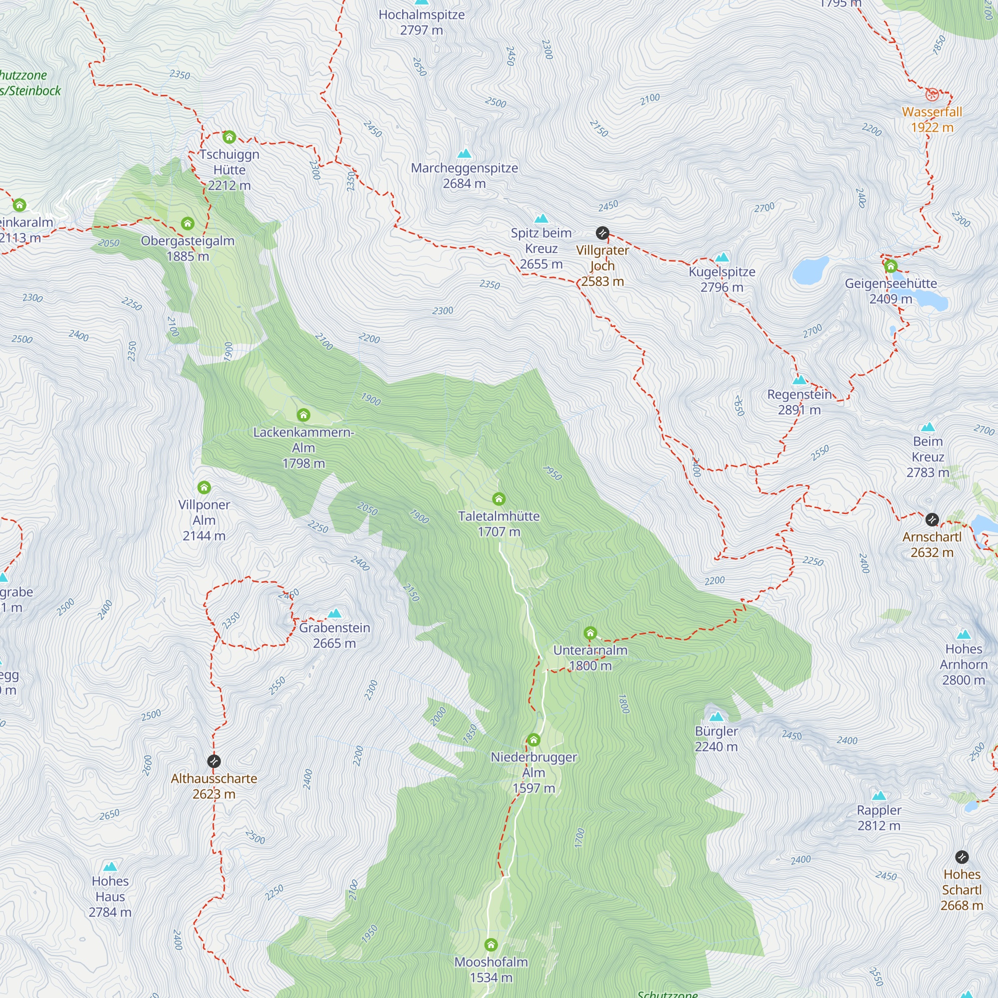 Taletalmhütte map