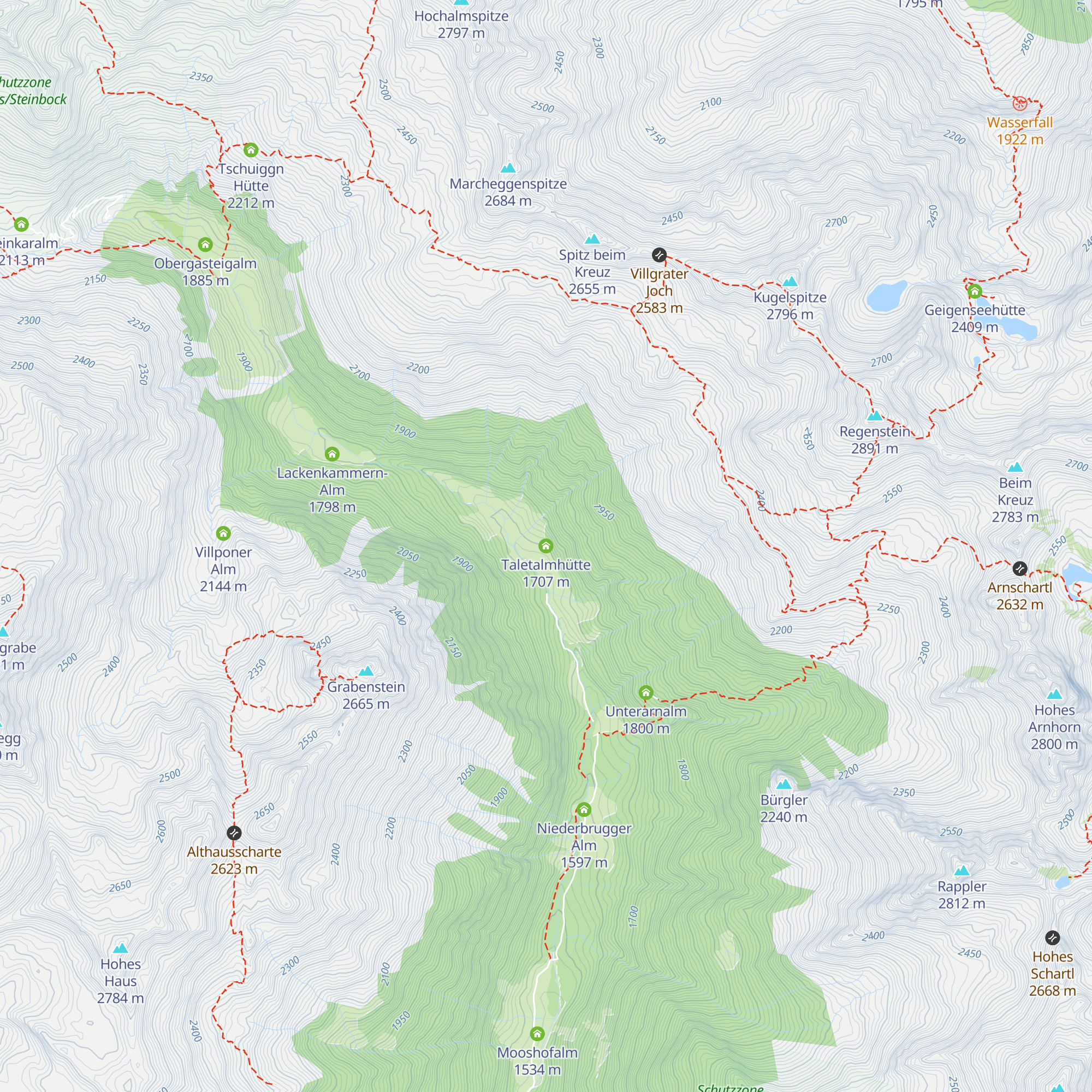 Taletalmhütte map