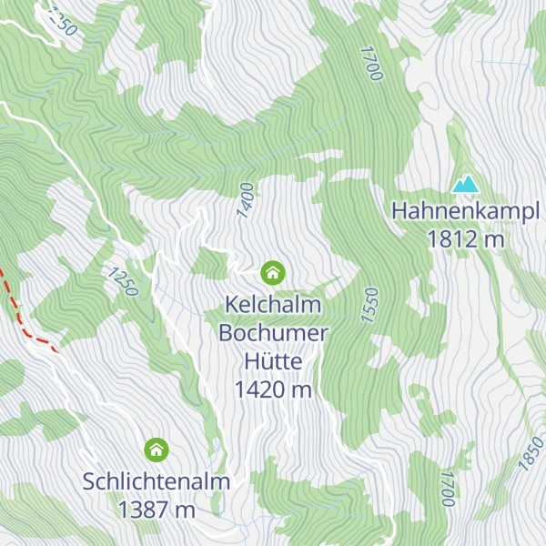 Map of Kelchalm Bochumer Hütte