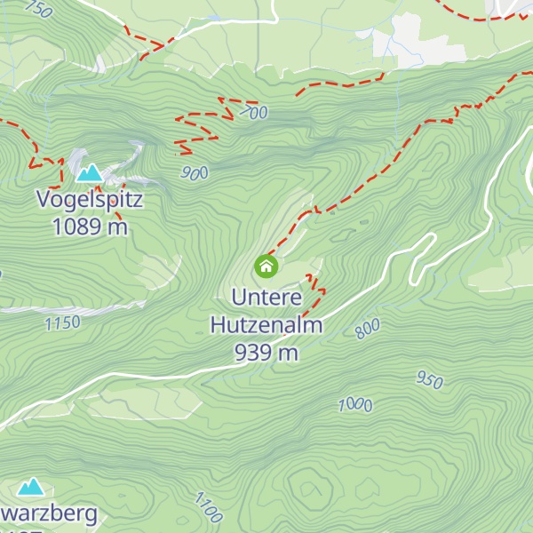 Map of Untere Hutzenalm