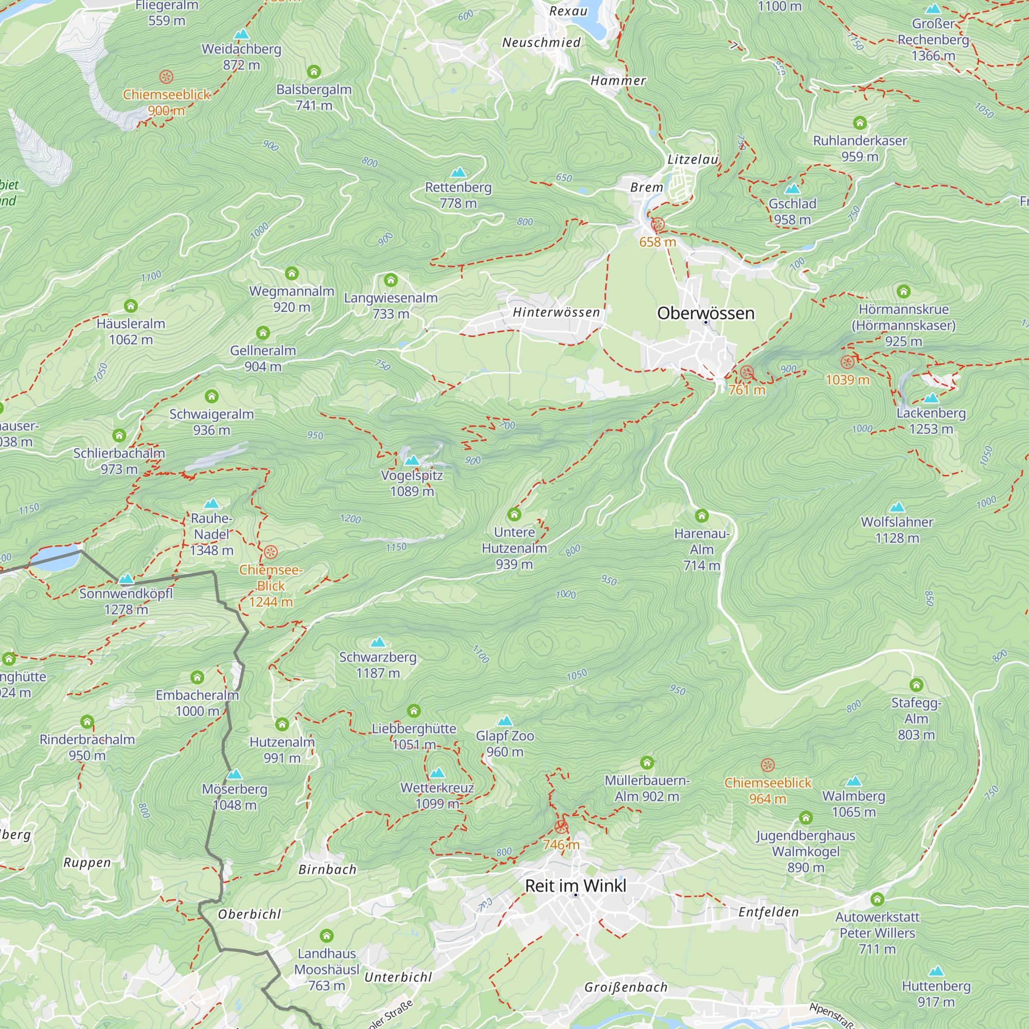 Untere Hutzenalm map