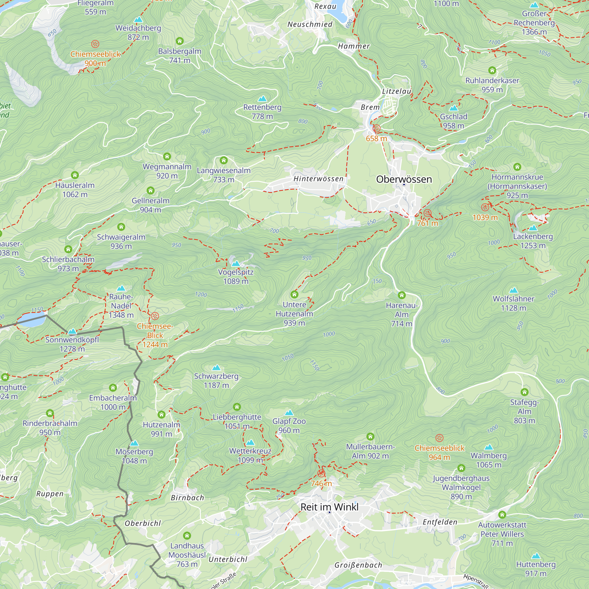 Untere Hutzenalm map
