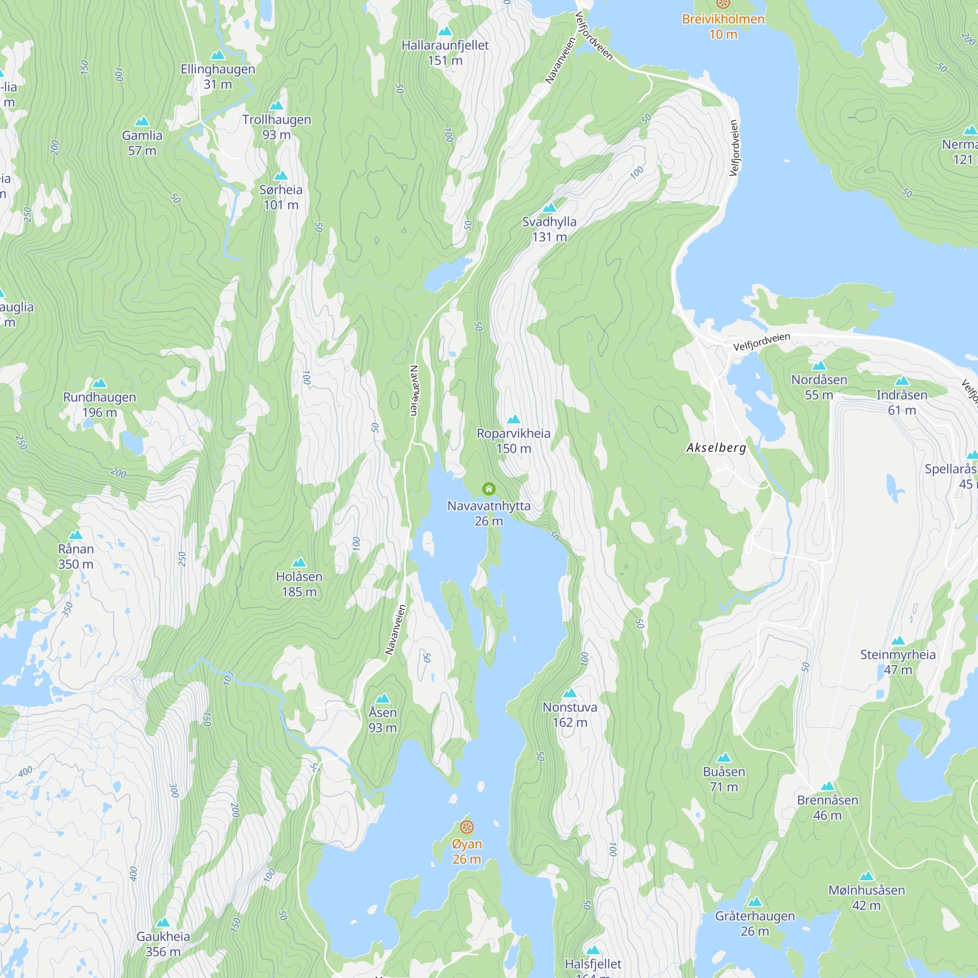 Navavatnhytta map