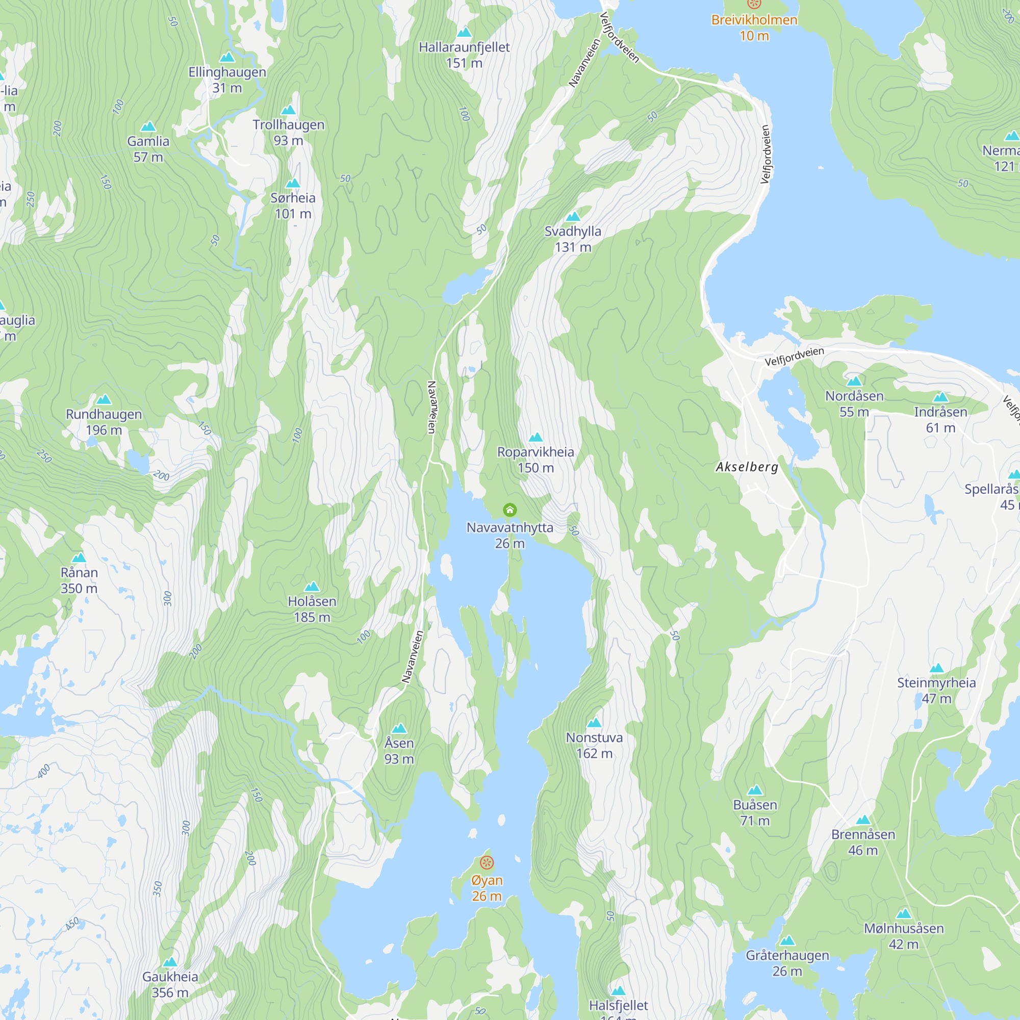 Navavatnhytta map