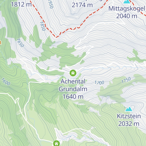 Map of Achental Grundalm