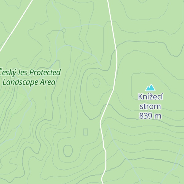 Map of U Knížecího stromu