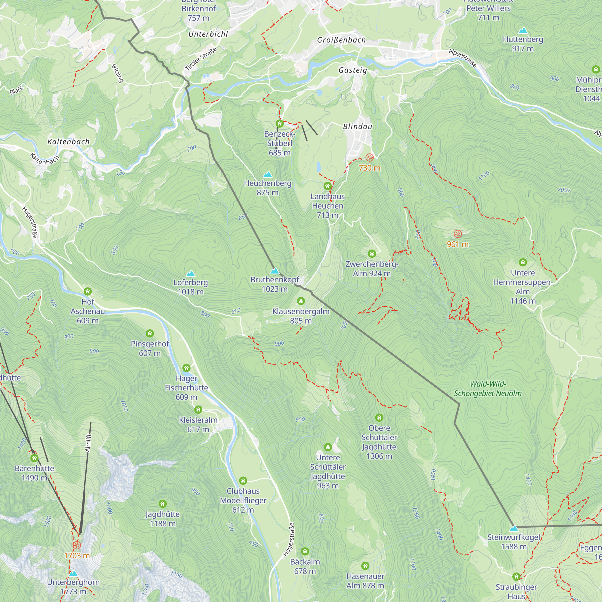 Klausenbergalm map
