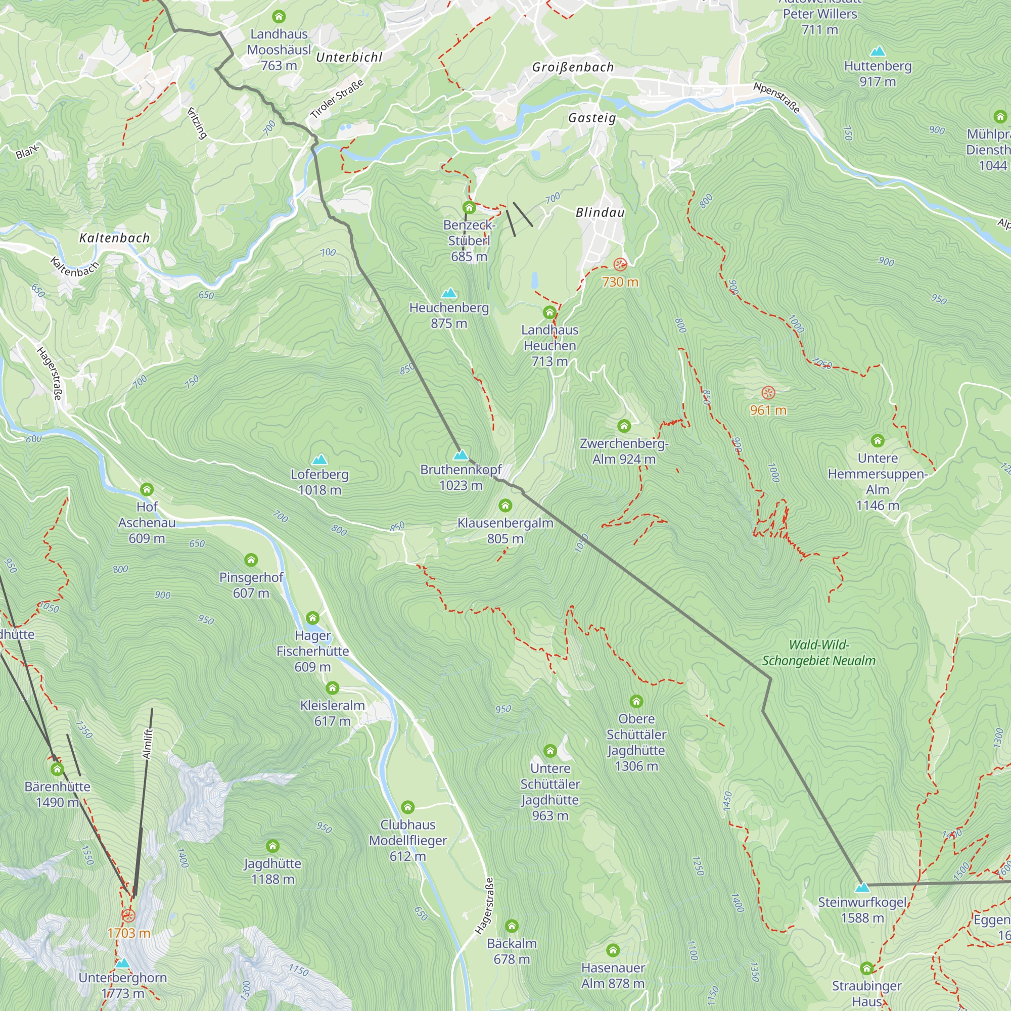 Klausenbergalm map