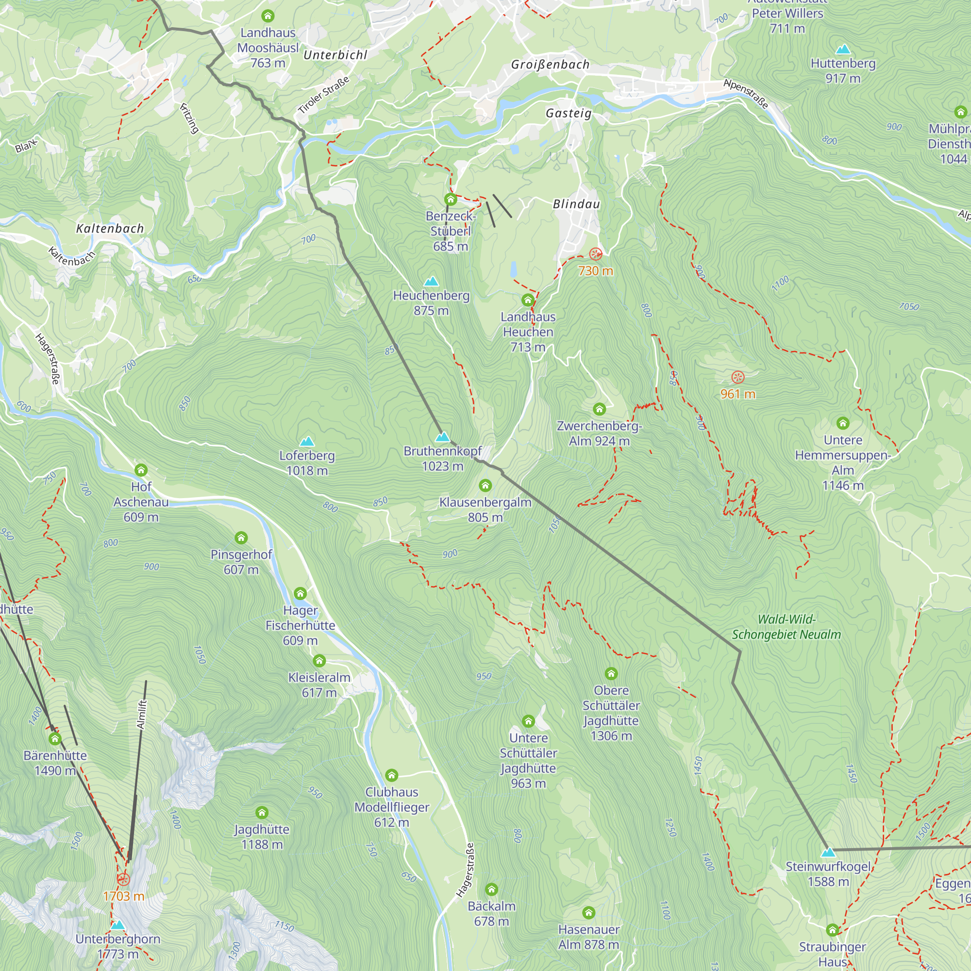 Klausenbergalm map