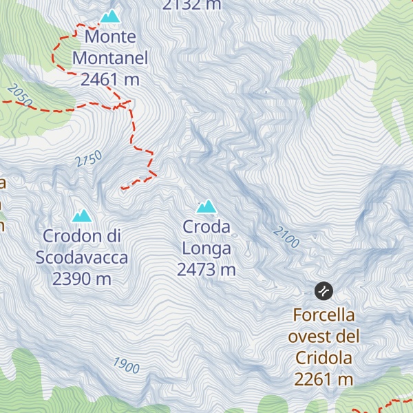 Map of Croda Longa