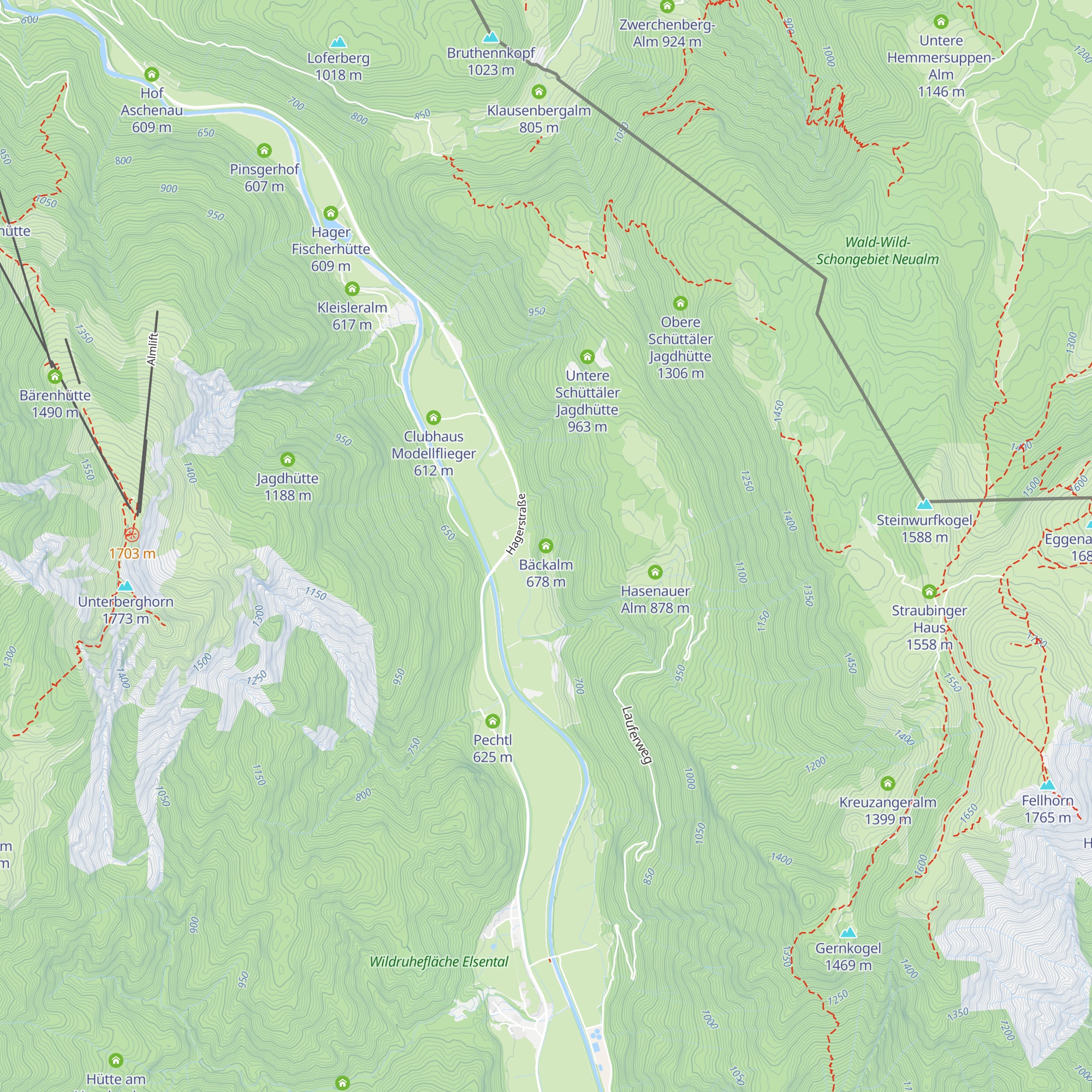 Bäckalm map