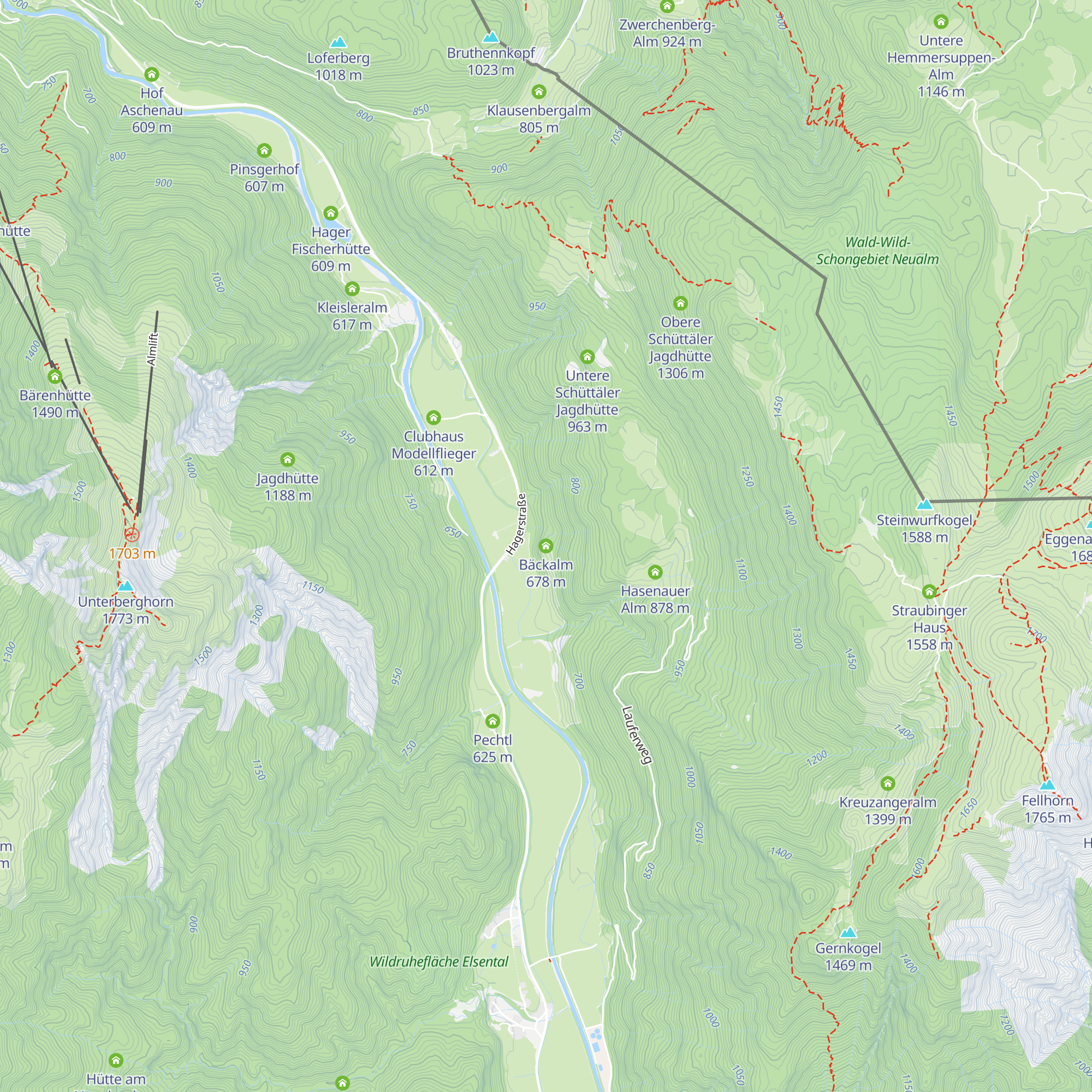 Bäckalm map