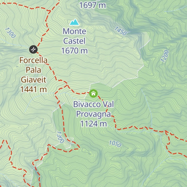 Map of Bivacco Val Provagna