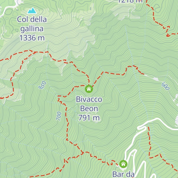 Map of Bivacco Beon