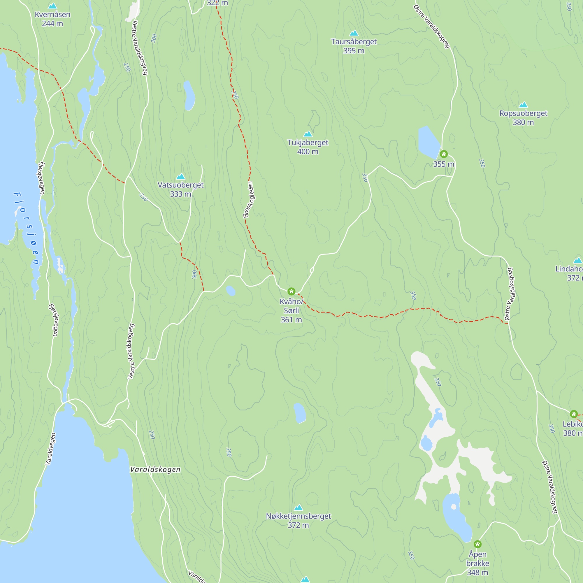 Kvåho/Sørli map