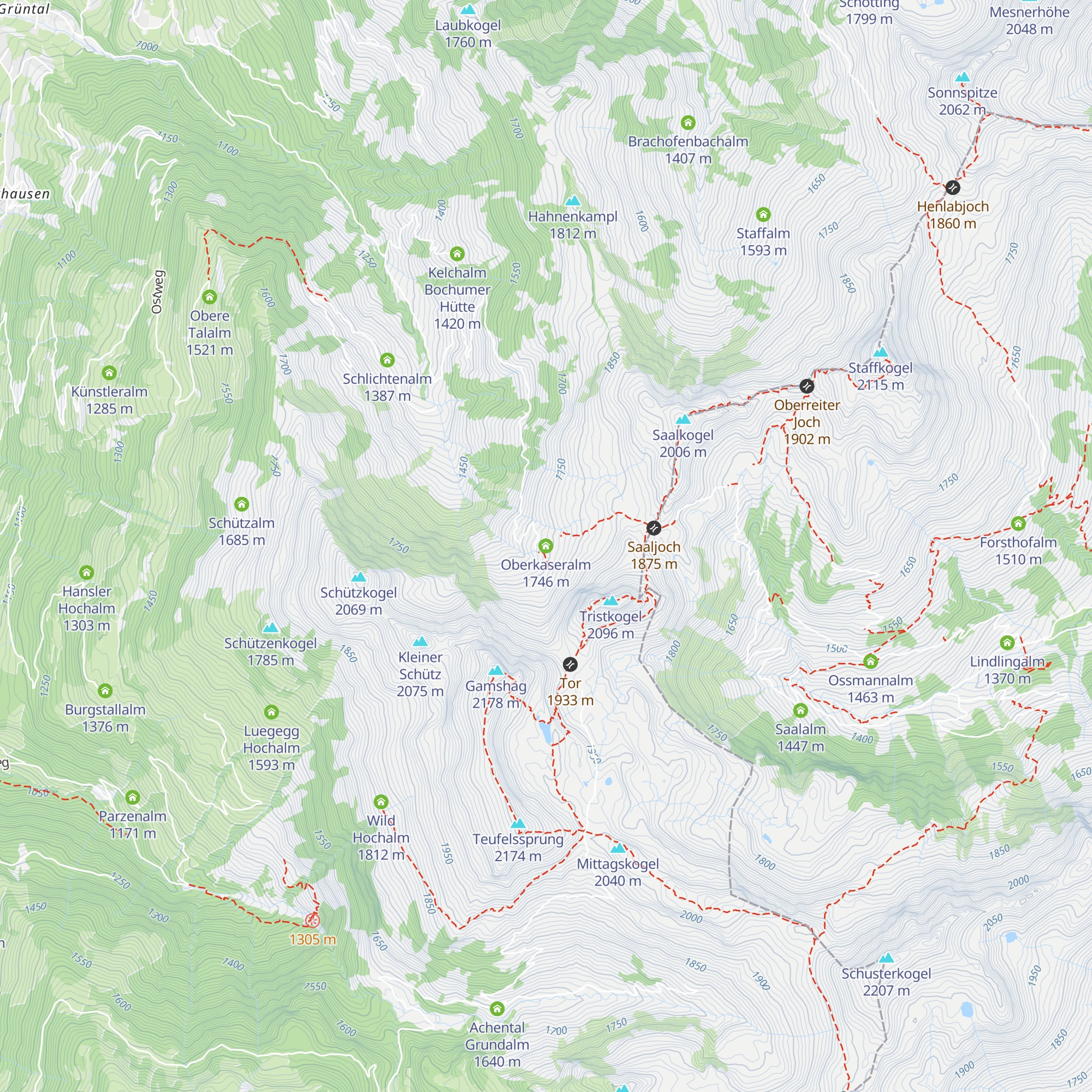 Oberkaseralm map