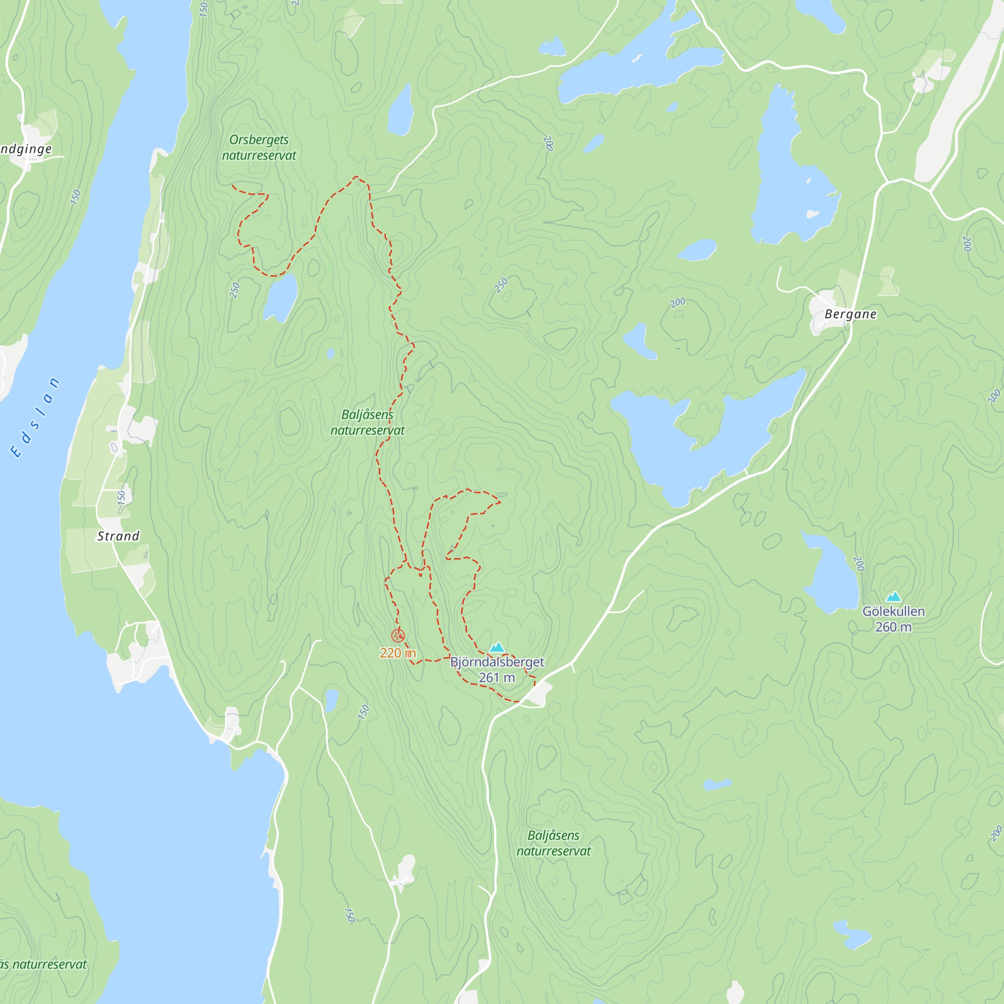 Baljåsen hut map