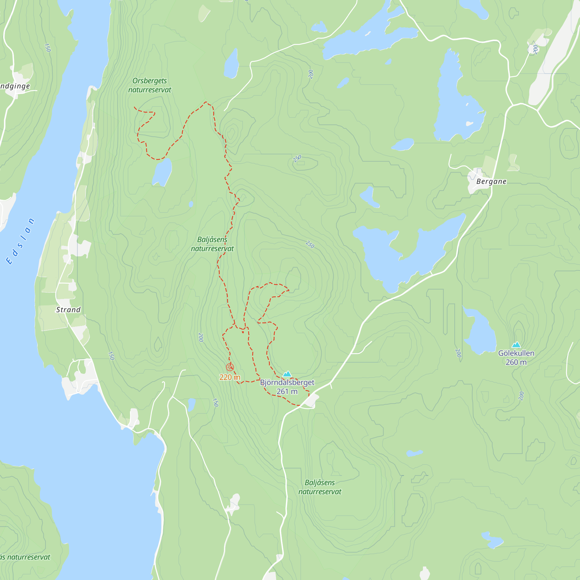 Baljåsen hut map