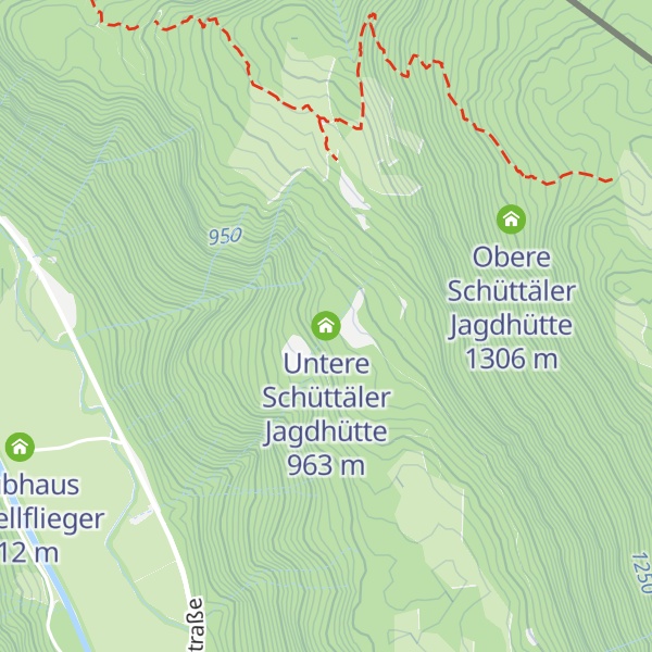 Map of Untere Schüttäler Jagdhütte