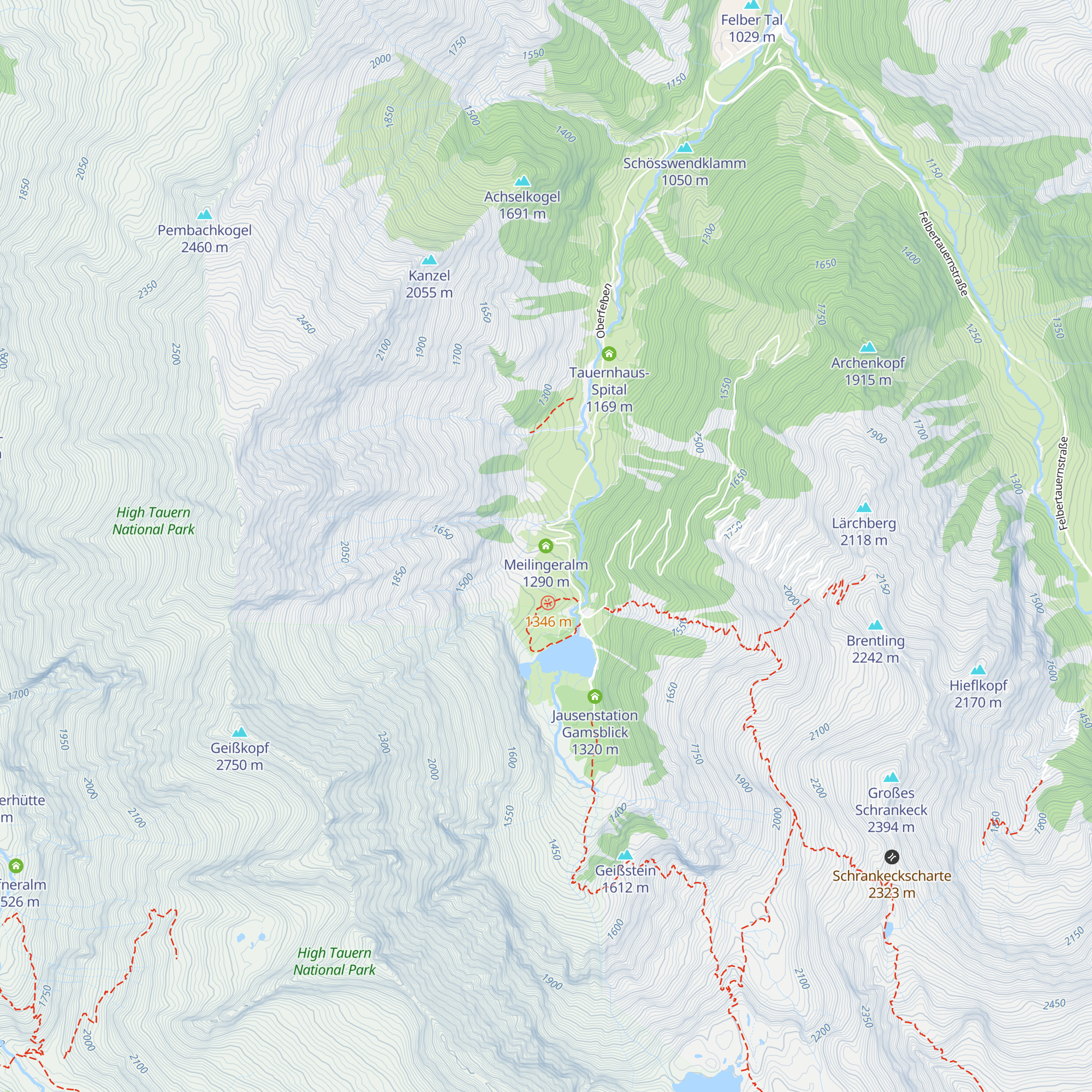 Meilingeralm map