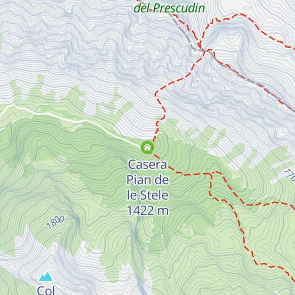 Map of Casera Pian de le Stele