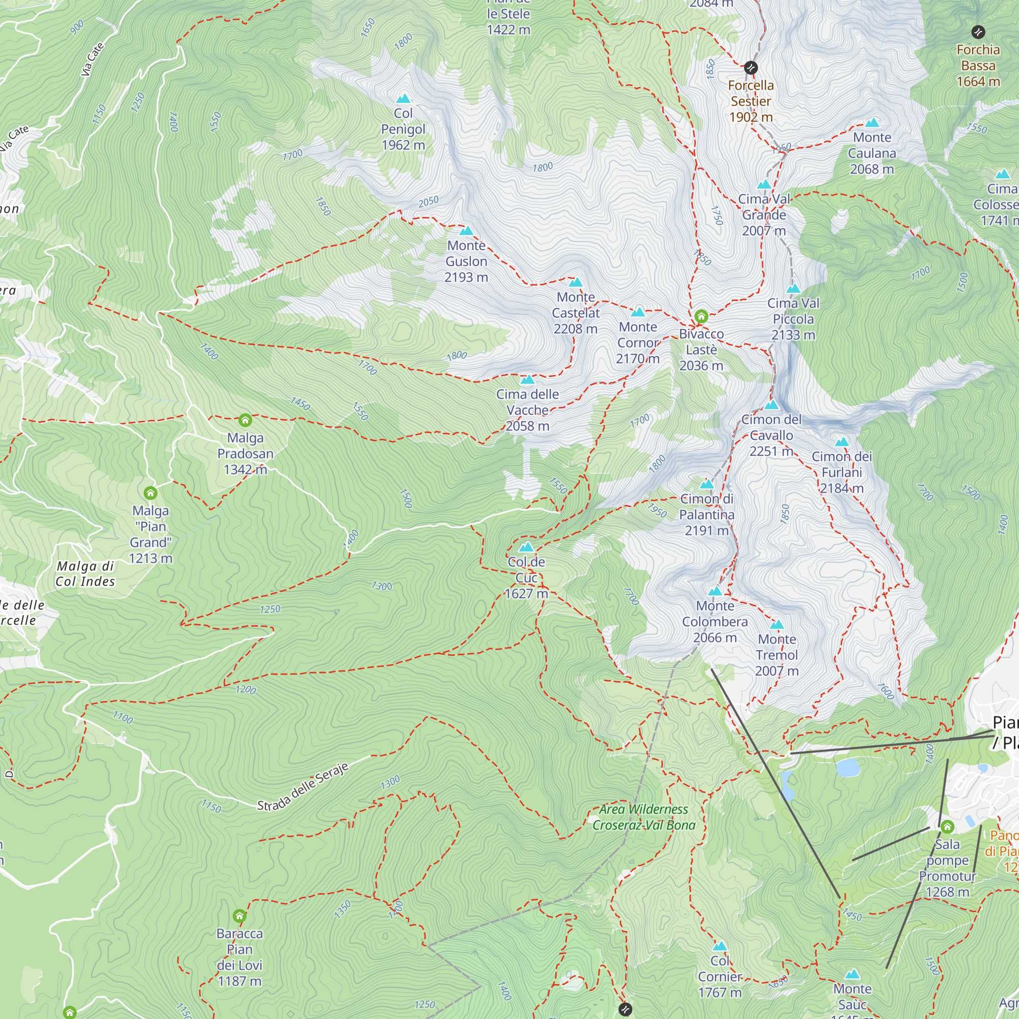 Baracca degli Alpini map