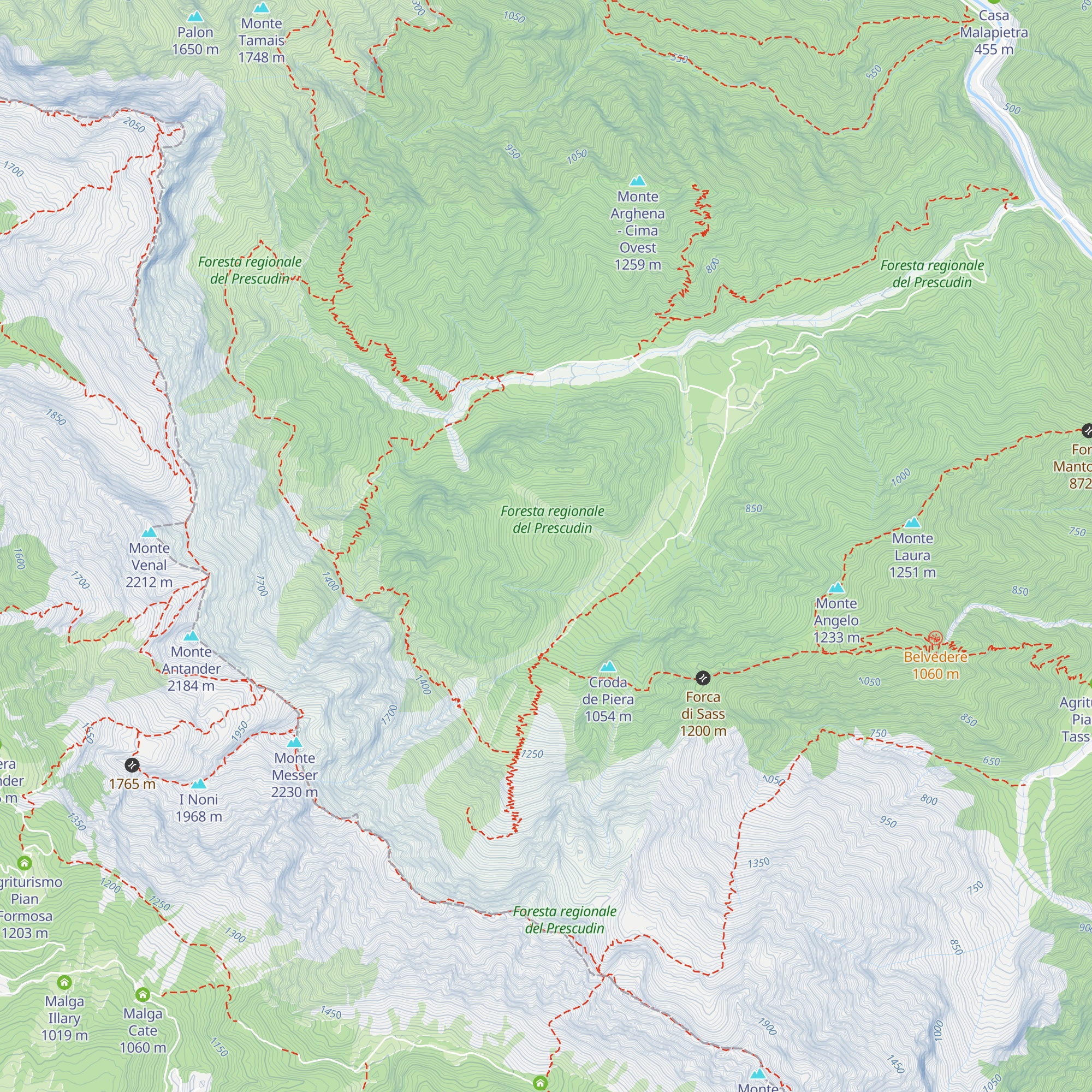 Baita Medol map