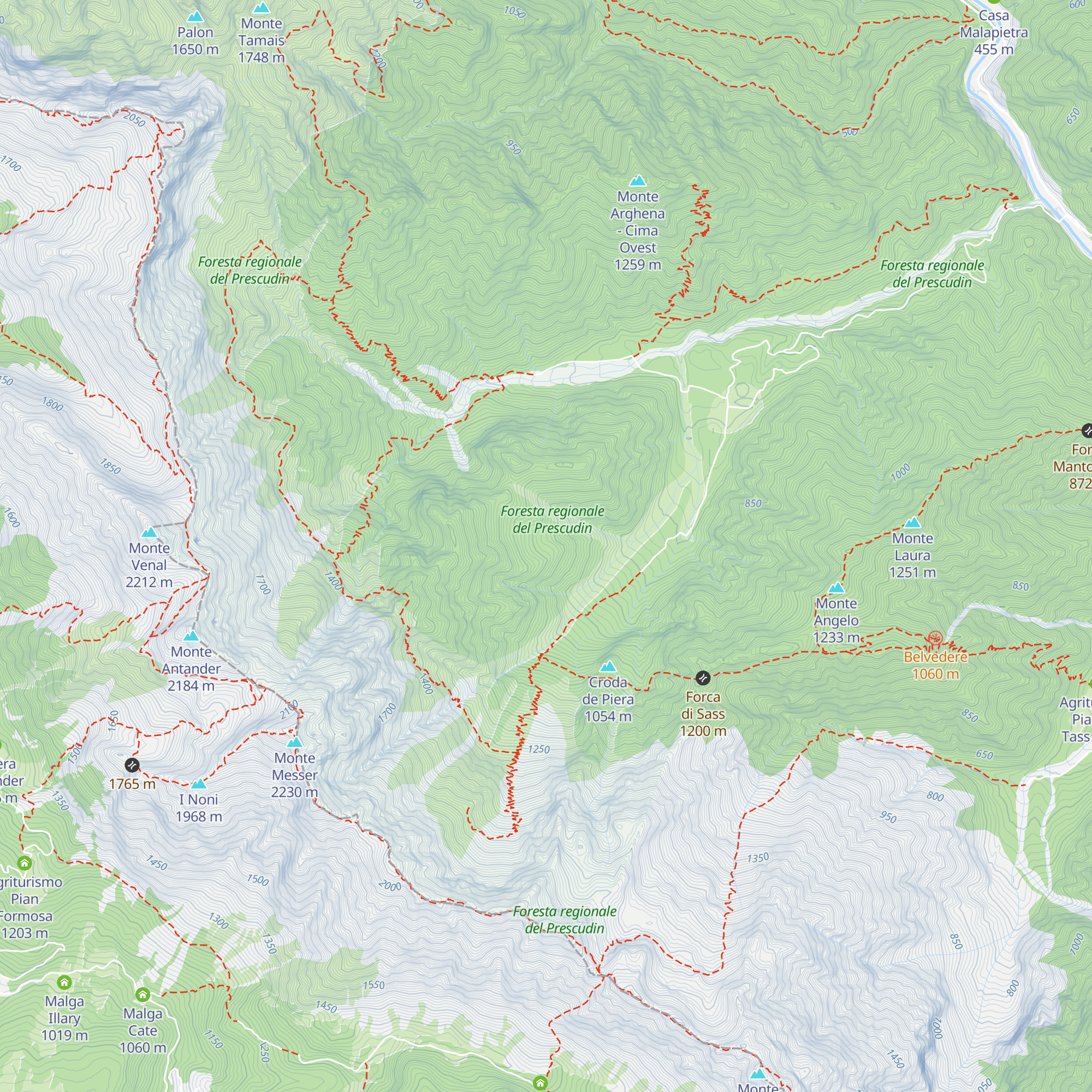 Baita Medol map