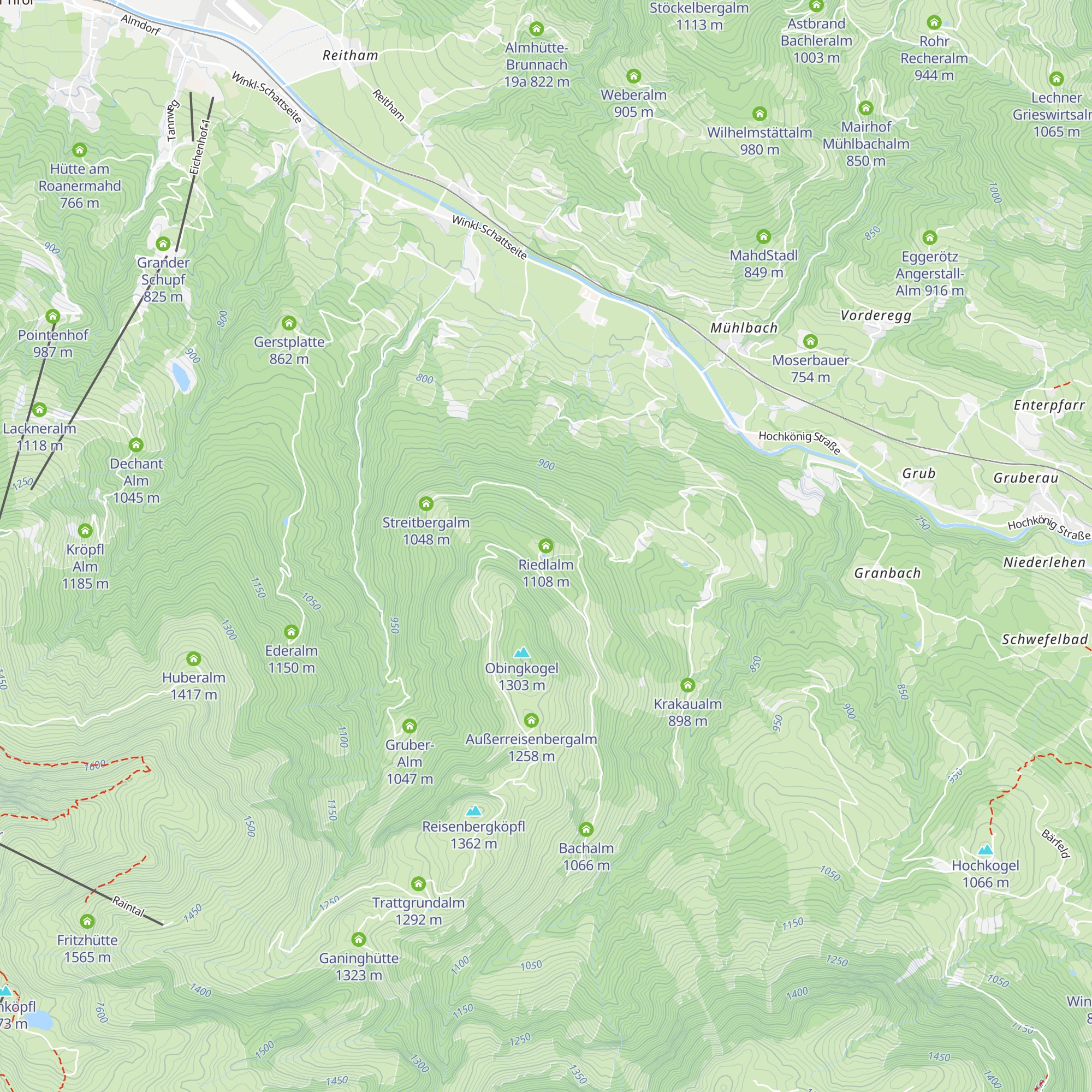 Riedlalm map