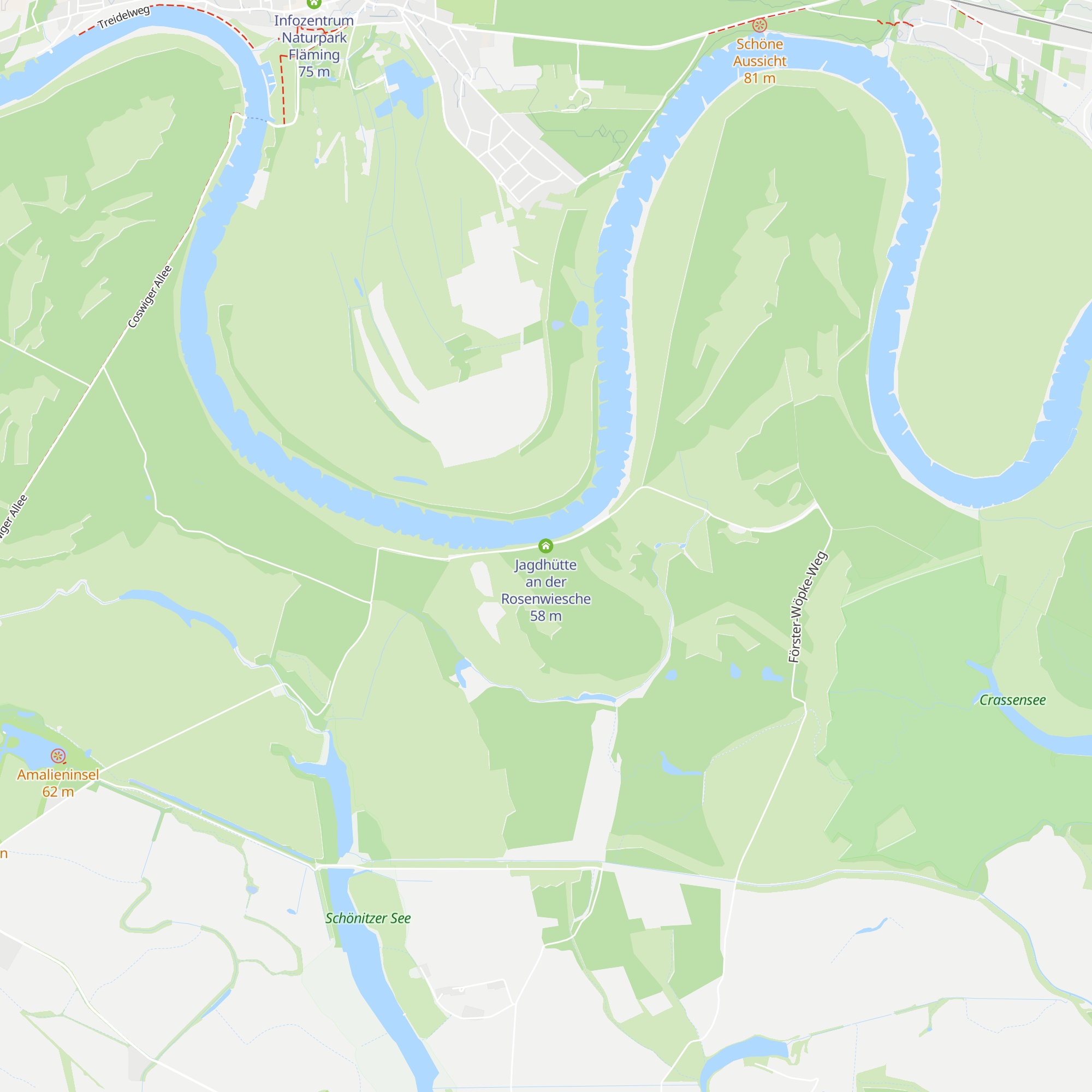 Jagdhütte an der Rosenwiesche map