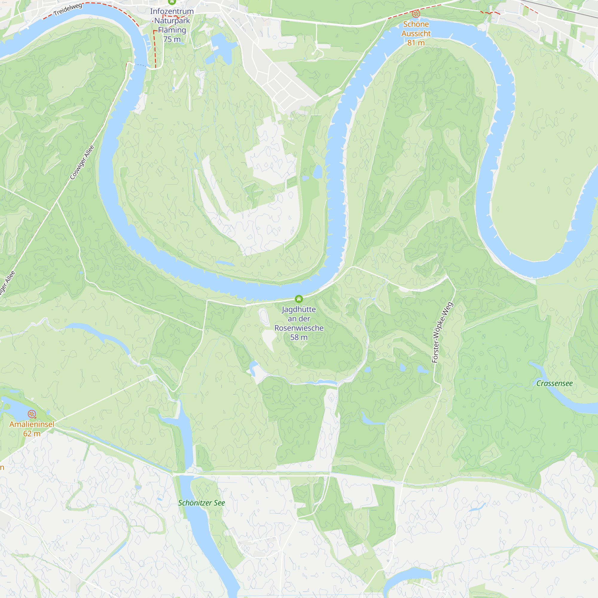 Jagdhütte an der Rosenwiesche map