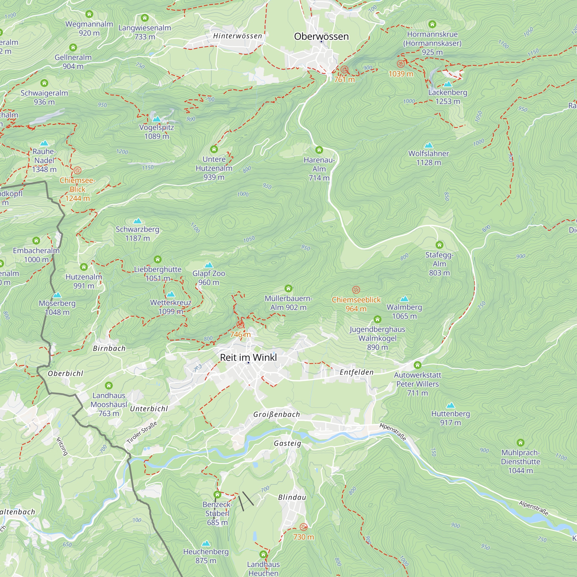 Müllerbauern-Alm map