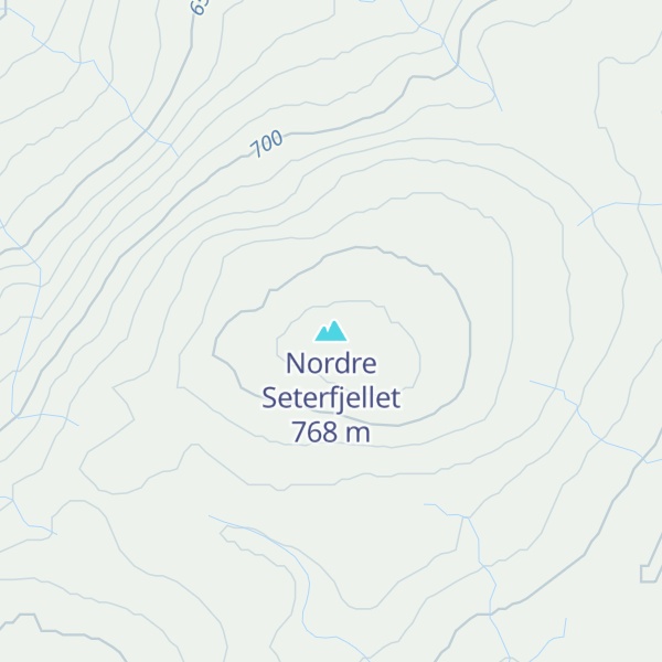 Map of Nordre Seterfjellet