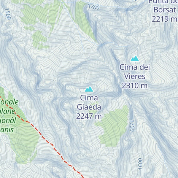 Map of Cima Giaeda