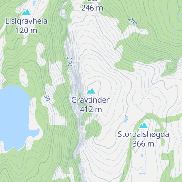 Map of Gravtinden