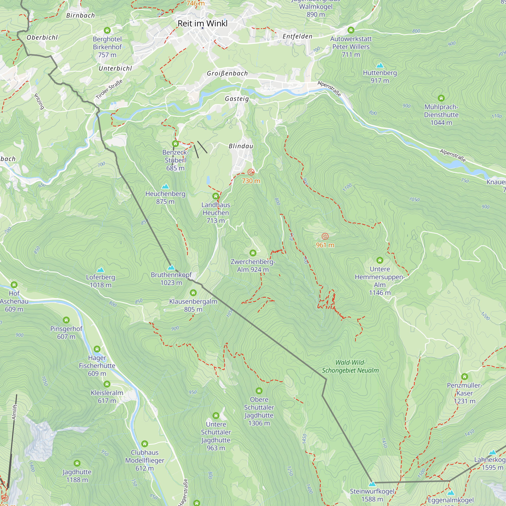 Zwerchenbergalm map