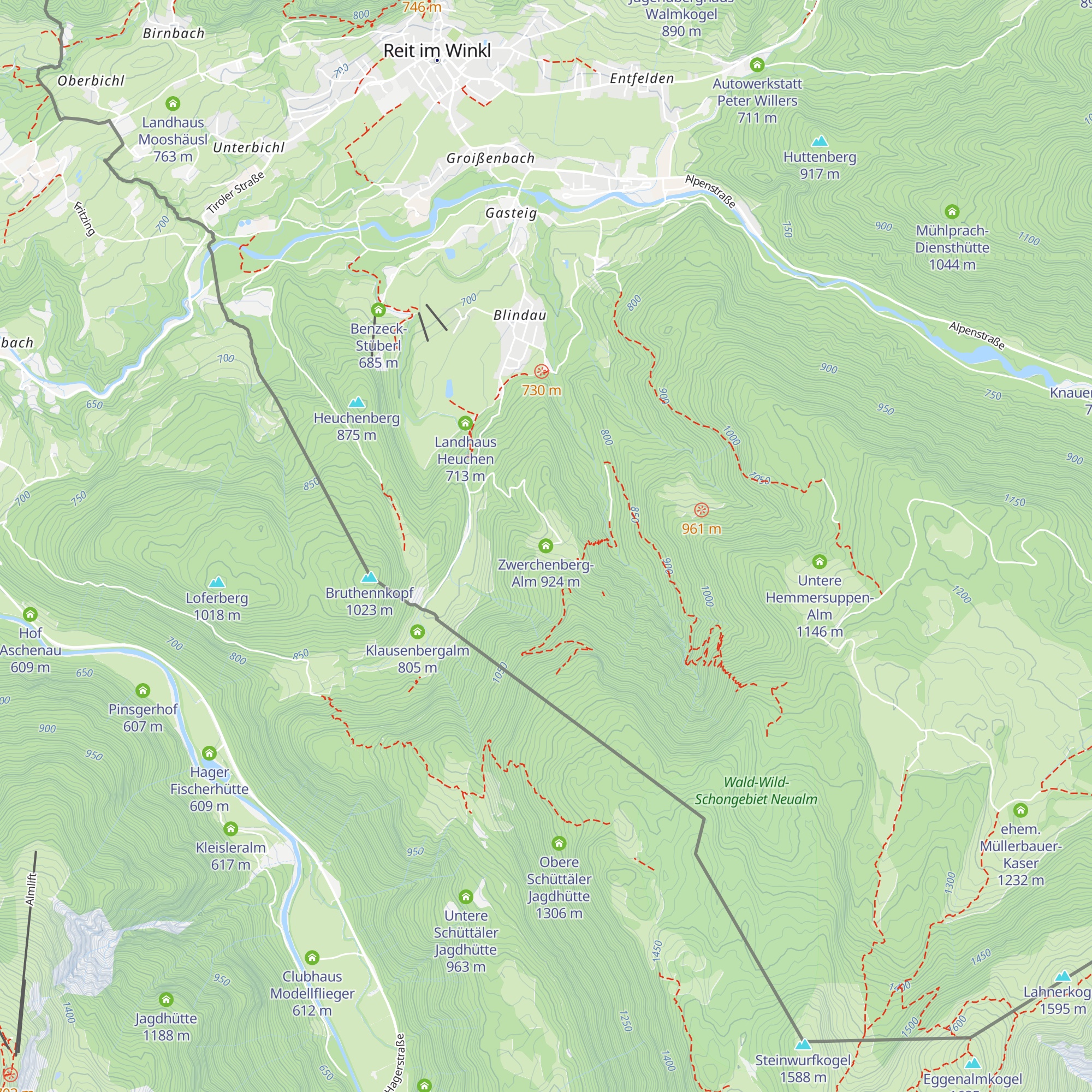 Zwerchenberg-Alm map