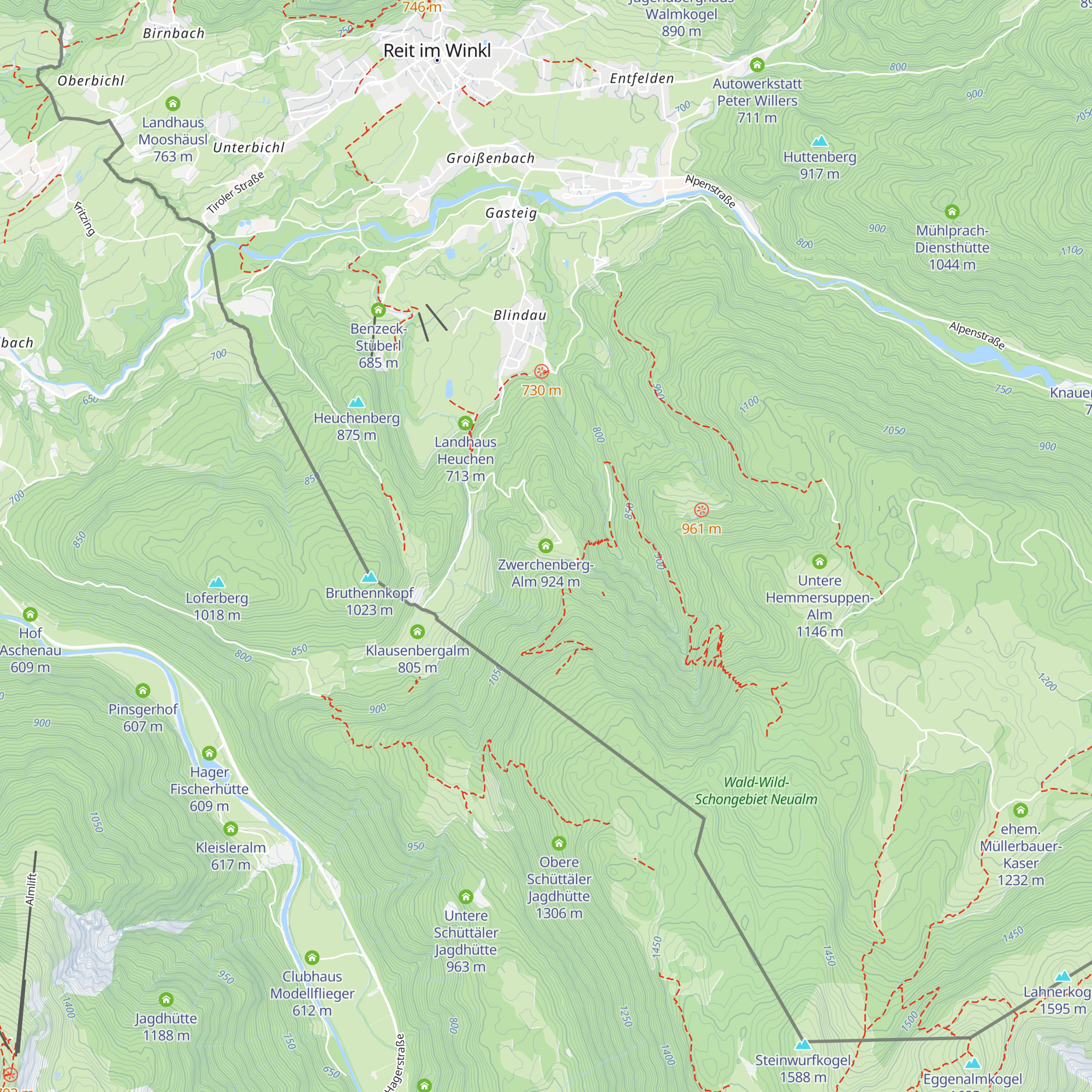 Zwerchenberg-Alm map