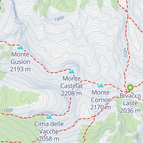 Map of Monte Castelat
