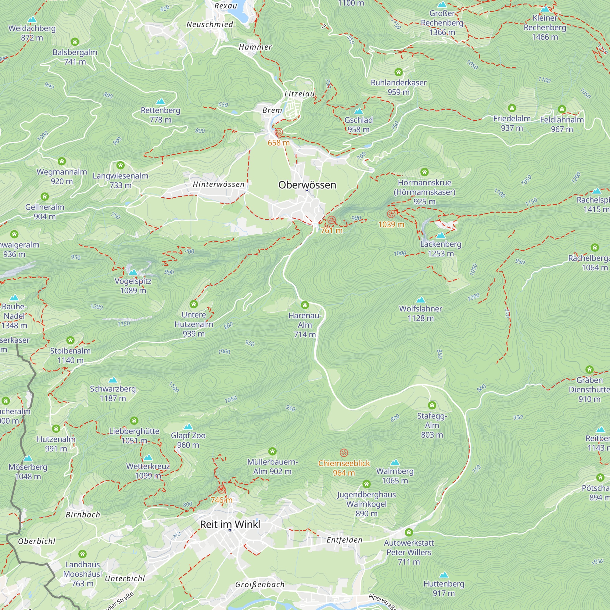 Harenau-Alm map