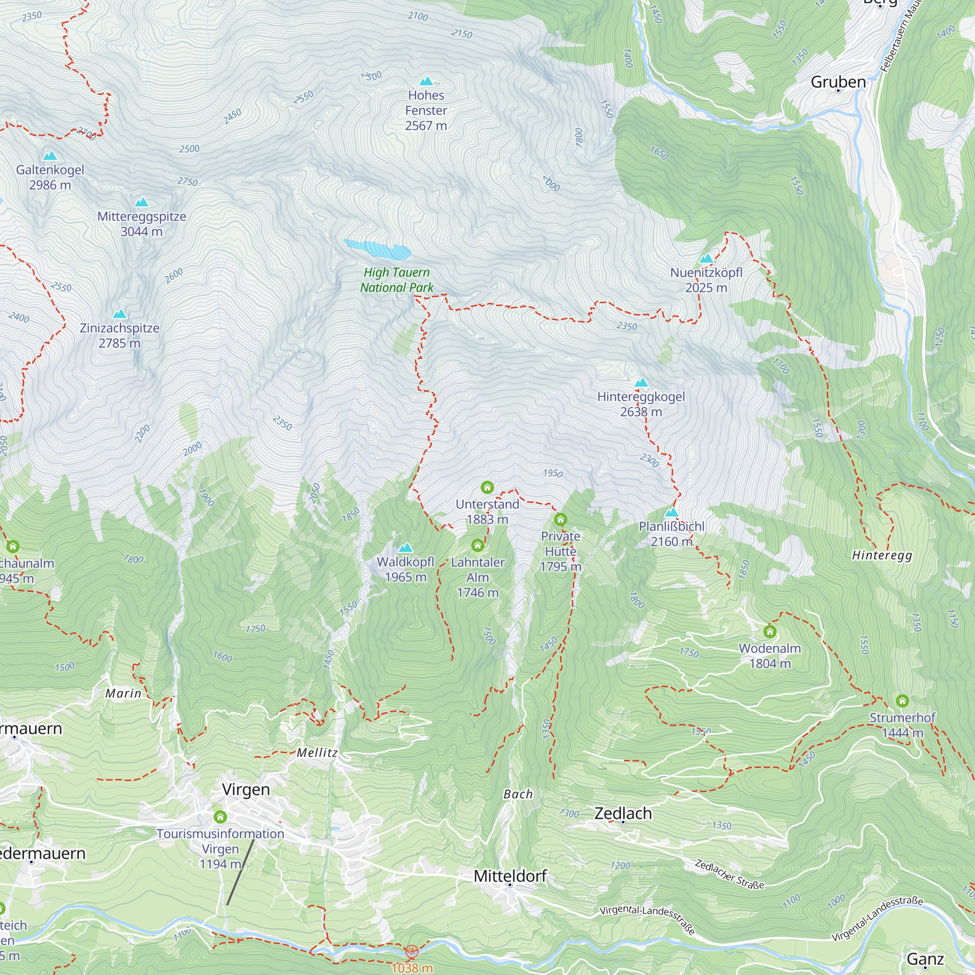 Unterstand map