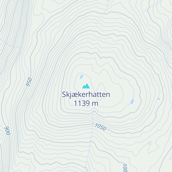 Map of Skjækerhatten