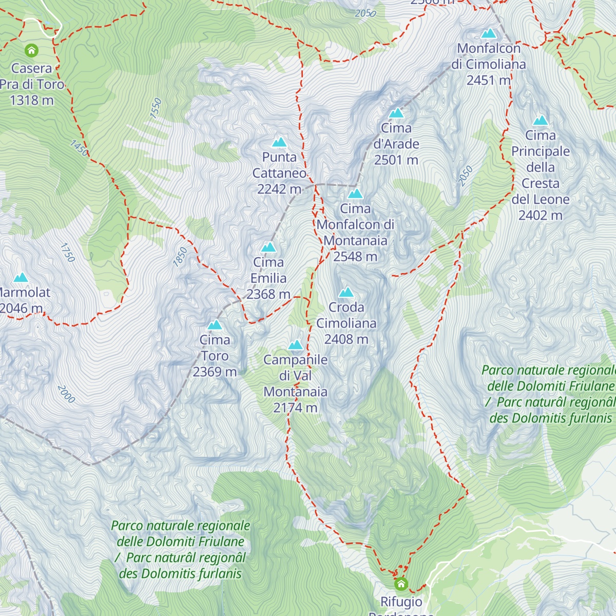 Bivacco Giuliano Perugini map