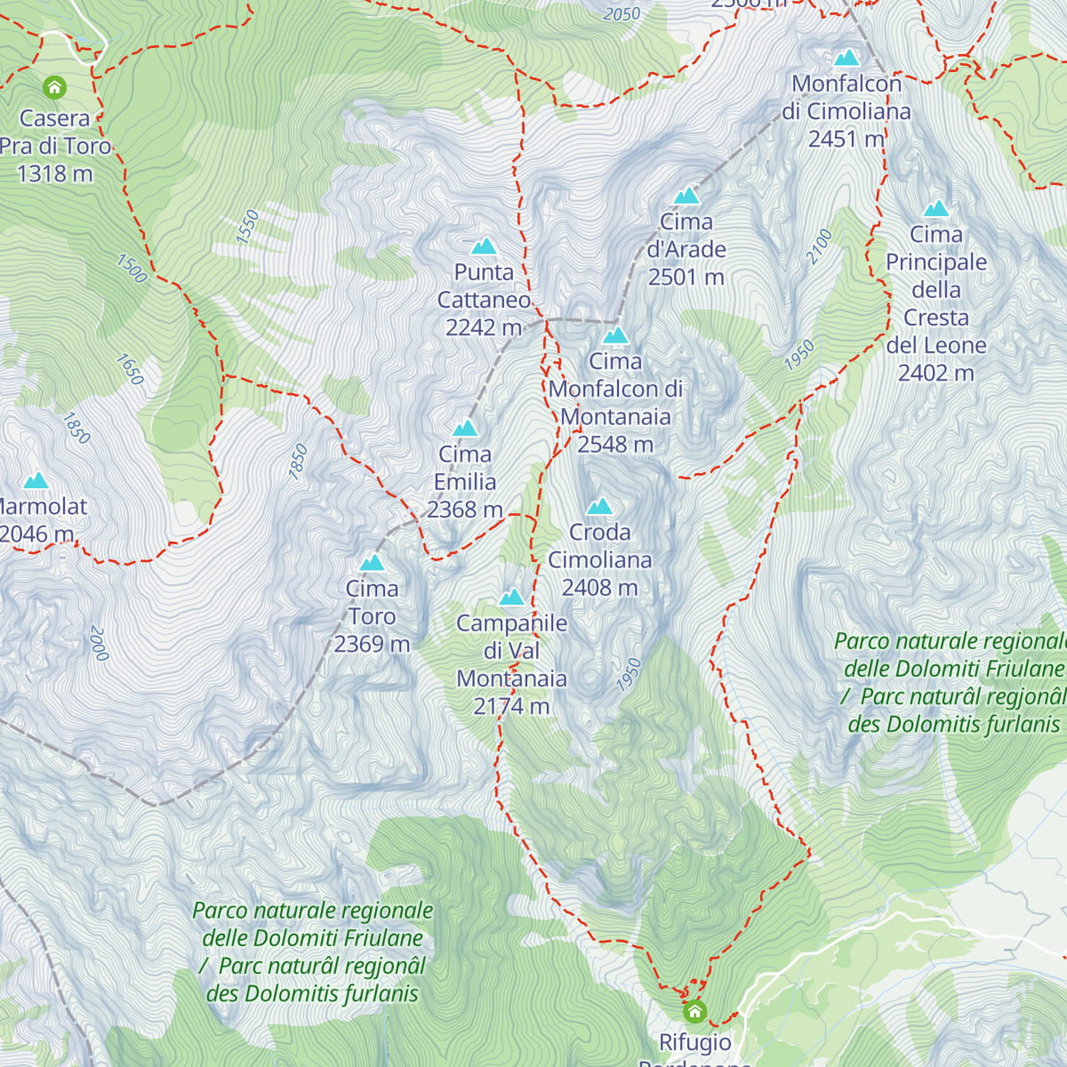 Bivacco Giuliano Perugini map